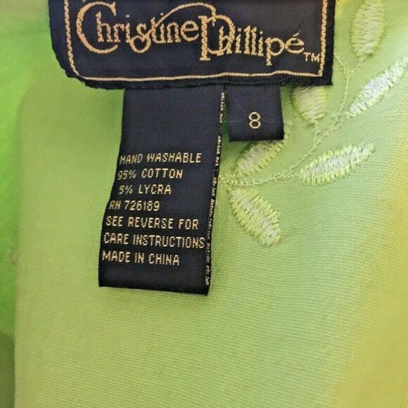 VTG Christine Phillipe Denim Jacket Skirt Set Sz 8 - Picture 6 of 7